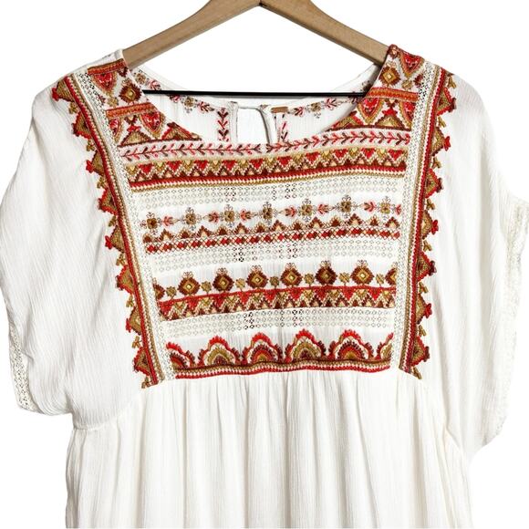 FREE PEOPLE WOMEN'S SUNRISE WANDERER IVORY BOHO DRESS SIZE MEDIUM BRAND NEW - Picture 5 of 9